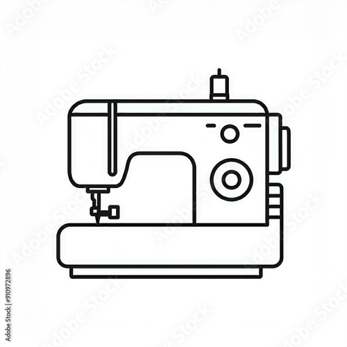 sewing machine black icon isolated on white