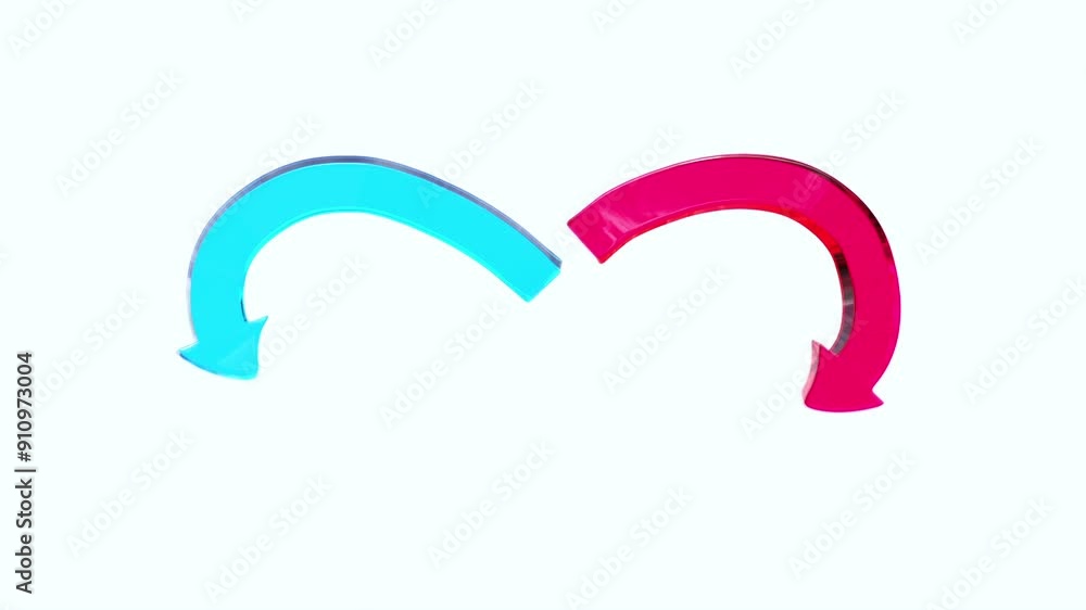 two arrows move in opposite directions two arrows move in opposite directions