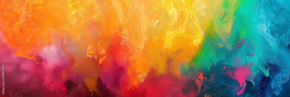 An energetic digital artwork featuring vibrant swirls of yellow, orange, and red, blending seamlessly to create a fiery and exciting abstract piece.