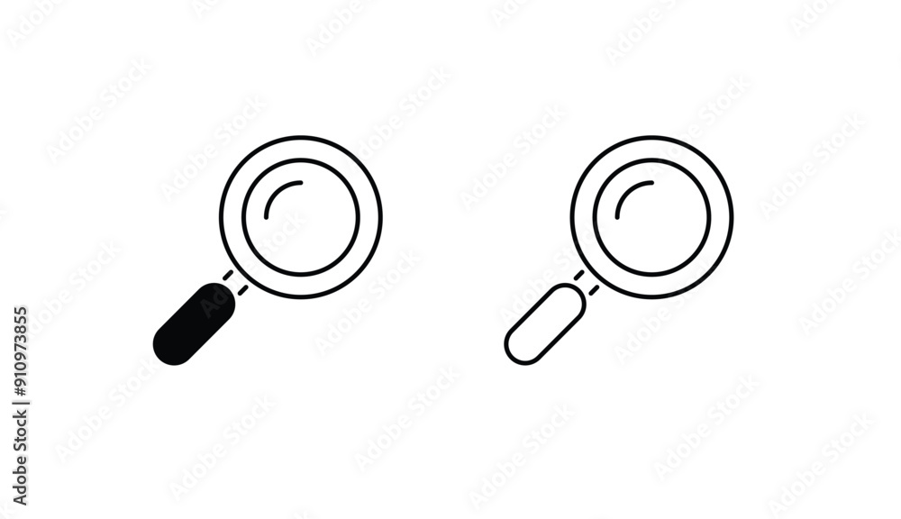 Search icon design with white background stock illustration Search icon design with white background stock illustration