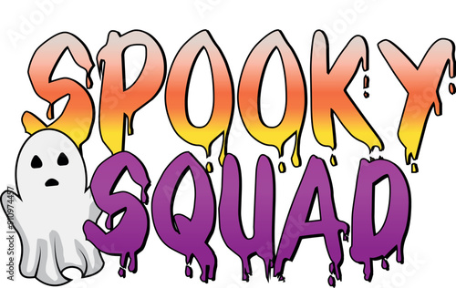 Spooky Squad, Halloween Quote EPS T Shirt Design