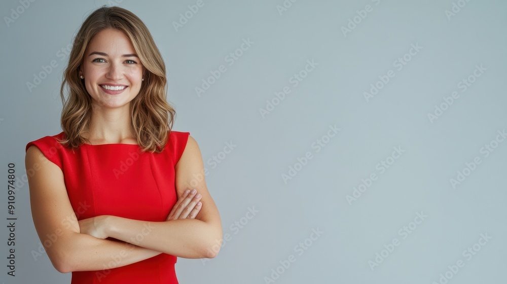 The woman in red dress The woman in red dress