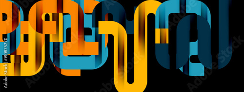 Lines, abstract letter style design background. Geometric vector Illustration For Wallpaper, Banner, Background, Card, Book Illustration, landing page