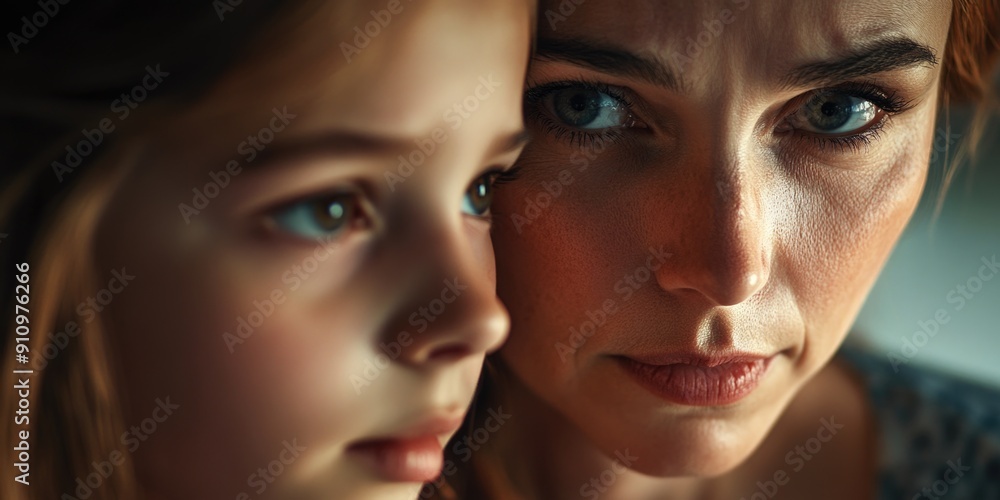 Mother and daughter moment captured in this intimate portrait Mother and daughter moment captured in this intimate portrait