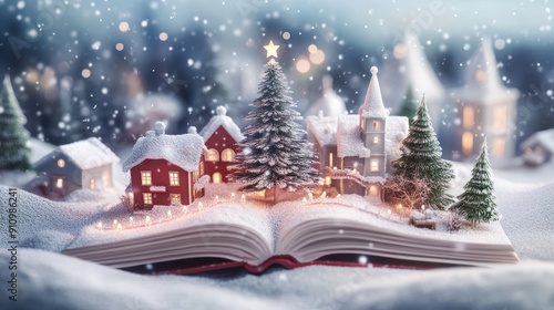 Winter Wonderland Emerging from a Book