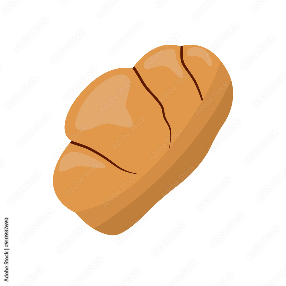 Flat Simple Illustration Of Bread Flat Simple Illustration Of Bread