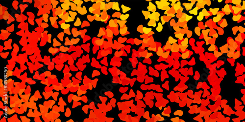 Dark orange vector backdrop with chaotic shapes.