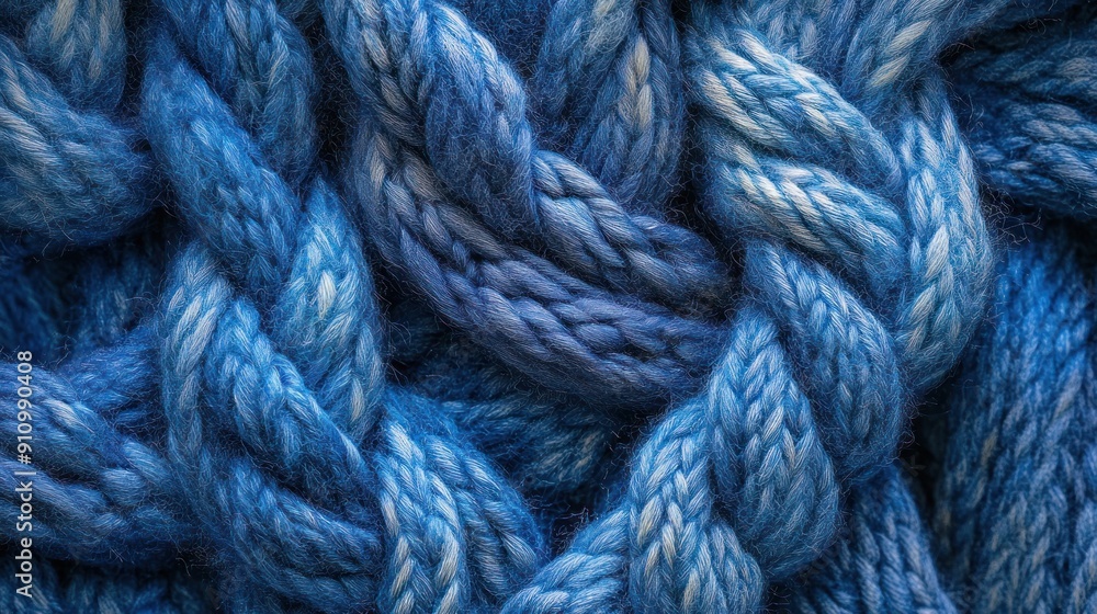 Intricate Blue Yarn Texture Intricate Blue Yarn Texture