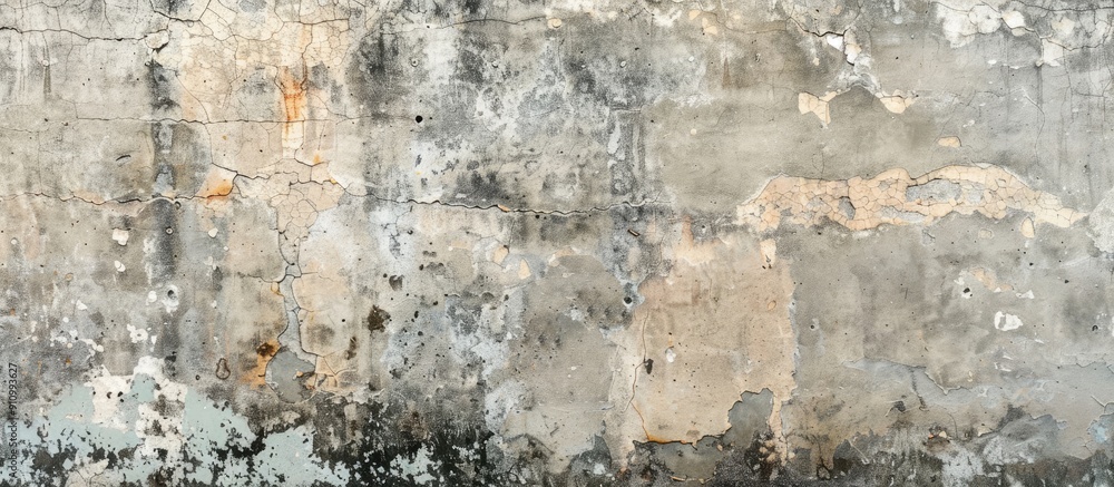 Obraz premium A weathered concrete wall with a textured surface suitable for a copy space image