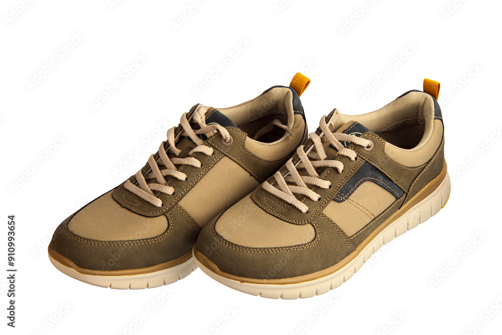 Classic men's lace-up shoes. sneakers. on a white isolated background.Sports Shoes. Leather boots. Women's boots. summer boots. Side view.Close-up.place for text. Classic men's lace-up shoes. sneakers. on a white isolated background.Sports Shoes. Leather boots. Women's boots. summer boots. Side view.Close-up.place for text.