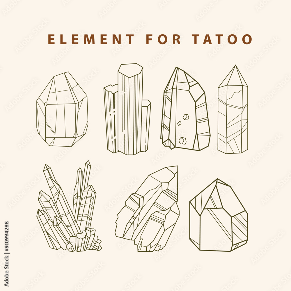 element symbols line art vector for tattoos element symbols line art vector for tattoos