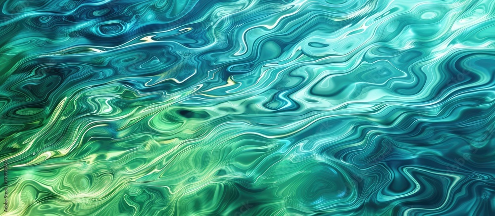 Blue and green abstract water wave pattern with a pure natural swirl texture for a background copy space image Blue and green abstract water wave pattern with a pure natural swirl texture for a background copy space image