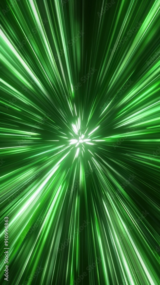 Green light effect to simulate high speed when zooming in to the center. Green light effect to simulate high speed when zooming in to the center.