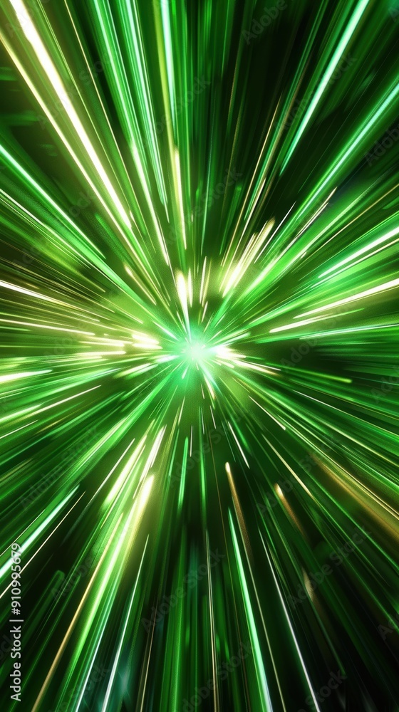Green light effect to simulate high speed when zooming in to the center. Green light effect to simulate high speed when zooming in to the center.