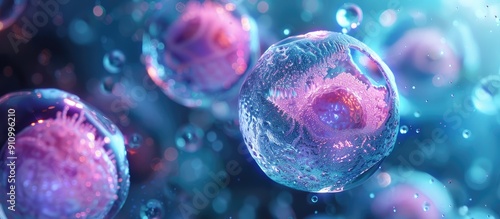 Vivid close up copy space image capturing in vitro fertilization process