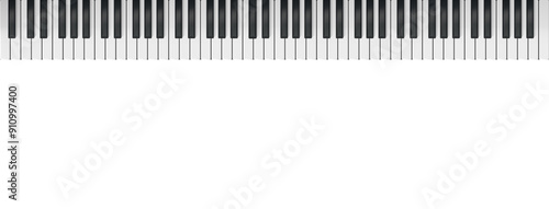 High-resolution image of a grand piano keyboard showcasing all 88 keys, perfect for music-related projects.