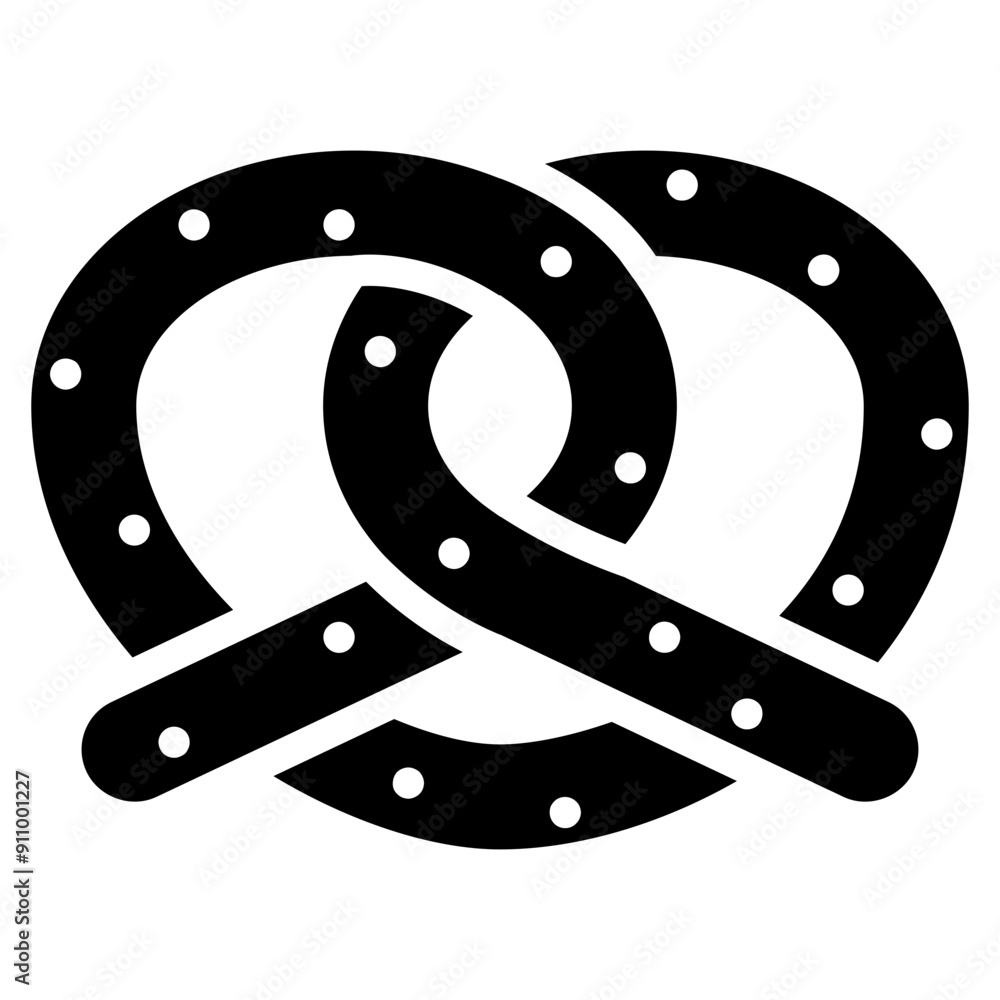 Pretzel Solid Icon Design Vector Pretzel Solid Icon Design Vector