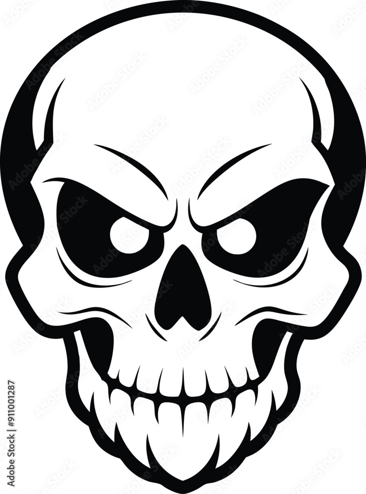 Human skull death flat vector icon Human skull death flat vector icon