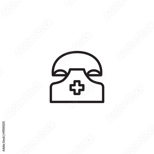 Emergency call filled outline icon, medicine and healthcare, medical support sign. Editable icon.