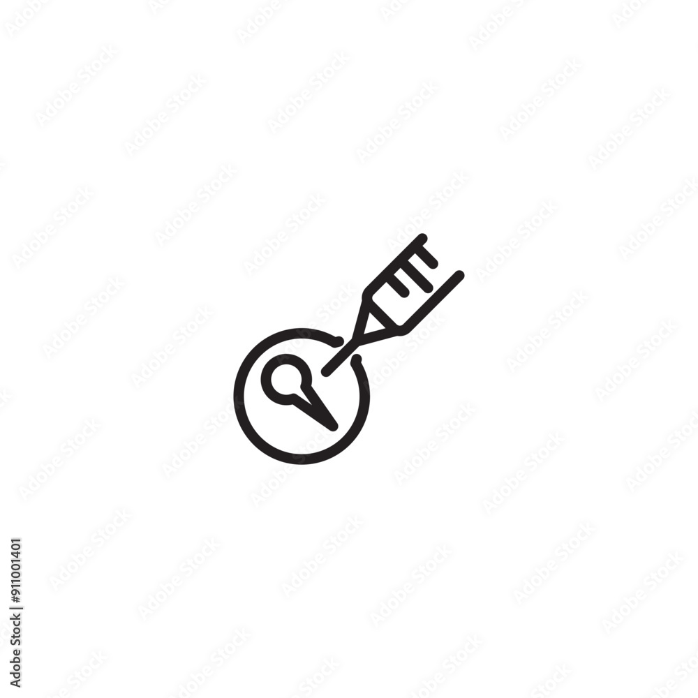 Artificial insemination icon in thin line style. Vector illustration graphic design. Thin, Light Regular And Bold style design isolated on white background. Editable icon. Artificial insemination icon in thin line style. Vector illustration graphic design. Thin, Light Regular And Bold style design isolated on white background. Editable icon.