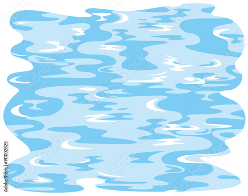 涼しげな水面の背景用ベクターイラストパターン（ランダム並形状抜き）