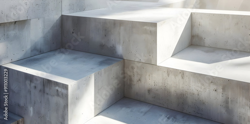 Concrete Steps 3D Render