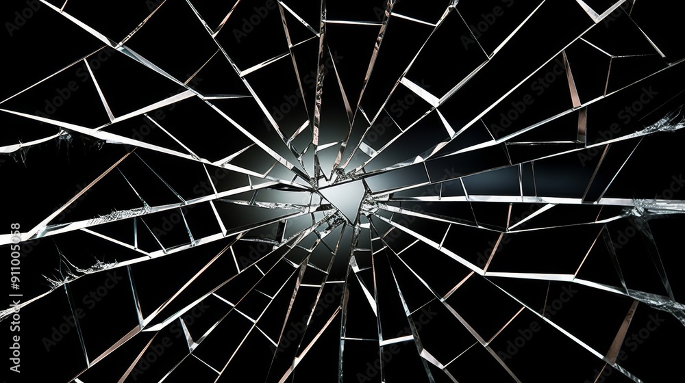 Obraz premium Broken Glass Abstract Art.