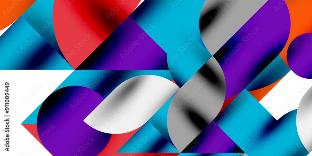 Shadow effect shiny circles and round triangles geometric modern art. Vector Illustration For Wallpaper, Banner, Background, Card, Book Illustration, landing page Shadow effect shiny circles and round triangles geometric modern art. Vector Illustration For Wallpaper, Banner, Background, Card, Book Illustration, landing page