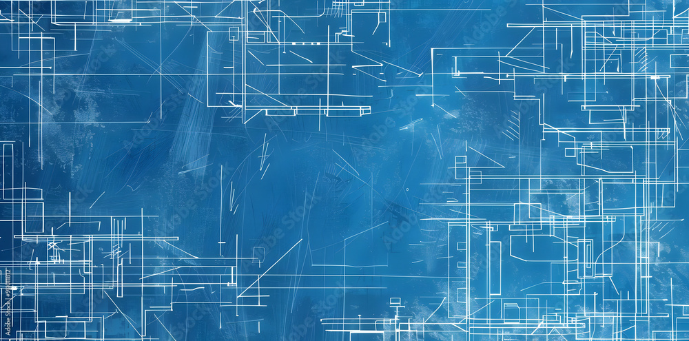 Abstract Background with White Lines on Blue Abstract Background with White Lines on Blue