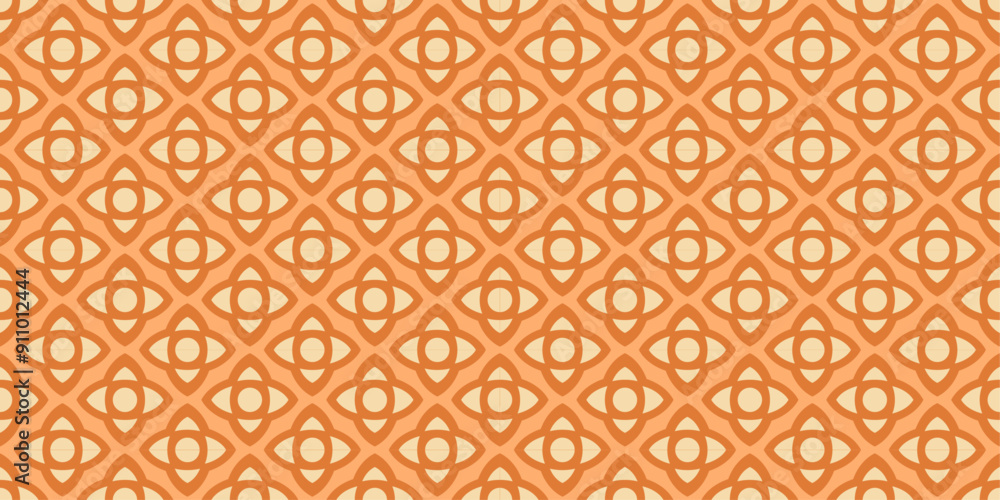 Retro Orange Geometric Seamless Pattern. Vibrant Geometric Orange Background Retro Orange Geometric Seamless Pattern. Vibrant Geometric Orange Background
