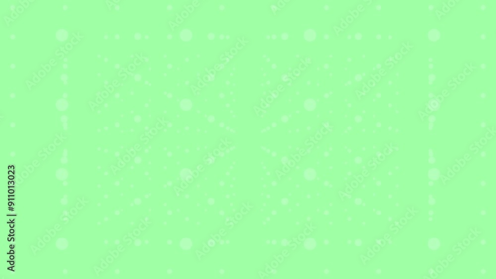 Green color 3d dots slowly moving in 3d space futuristic geometrical background Green color 3d dots slowly moving in 3d space futuristic geometrical background