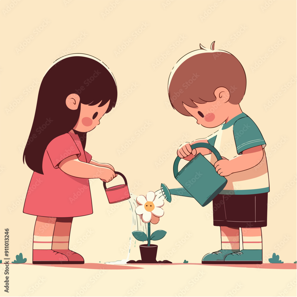 people cleaning nature by collecting garbage into trash bags. Family working together and picking plastic litter. Colored flat vector illustration isolated on white background people cleaning nature by collecting garbage into trash bags. Family working together and picking plastic litter. Colored flat vector illustration isolated on white background