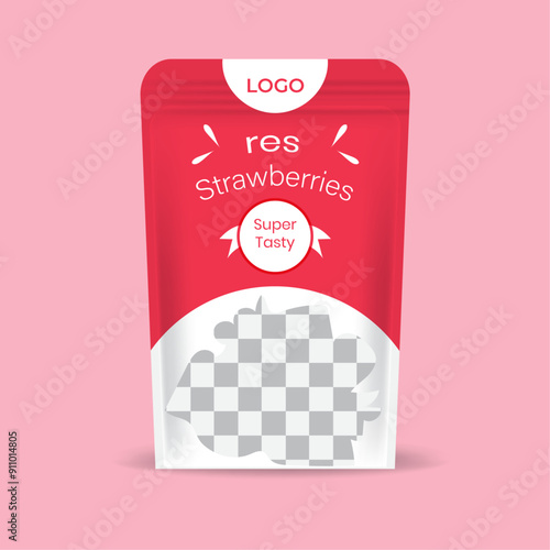 Strawberry package design template