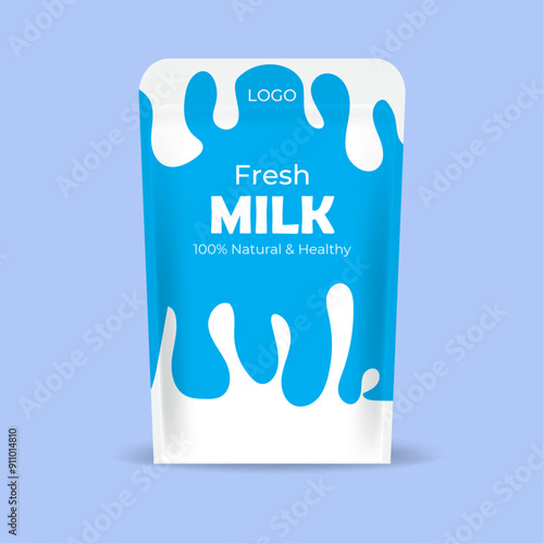 Milk package design template
