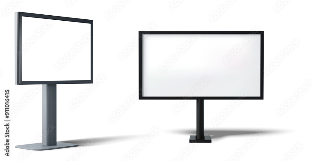 Blank Advertising 3d Billboards on Stands - Ideal for Marketing and Promotions Blank Advertising 3d Billboards on Stands - Ideal for Marketing and Promotions