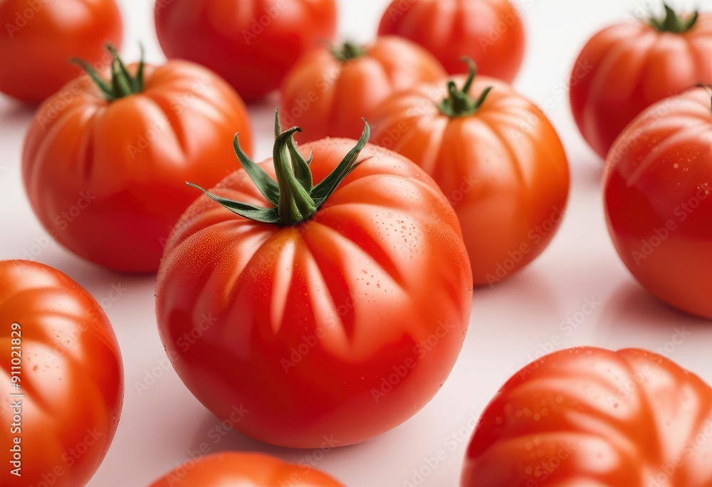 Tomato isolated on white background, clipping path, full depth of field, ai Tomato isolated on white background, clipping path, full depth of field, ai