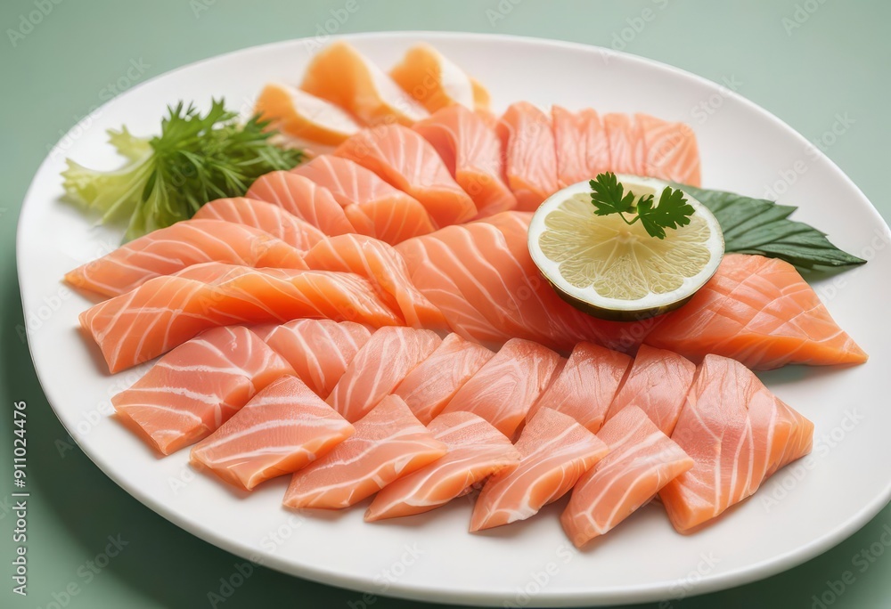 raw salmon meat, fish isolated on white background, full depth of field, ai raw salmon meat, fish isolated on white background, full depth of field, ai