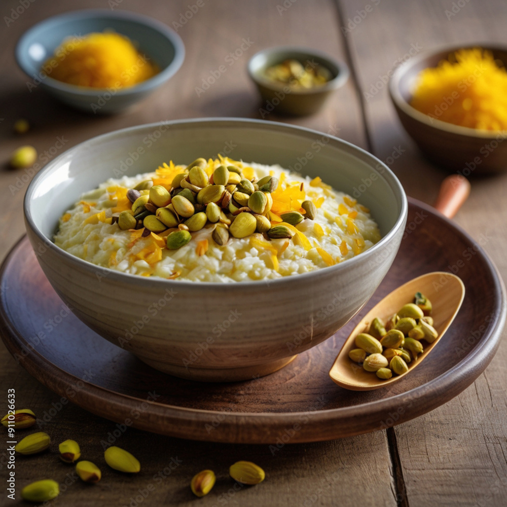 National Rice Pudding Day. Assortment of indian dishes - rice and curry National Rice Pudding Day. Assortment of indian dishes - rice and curry