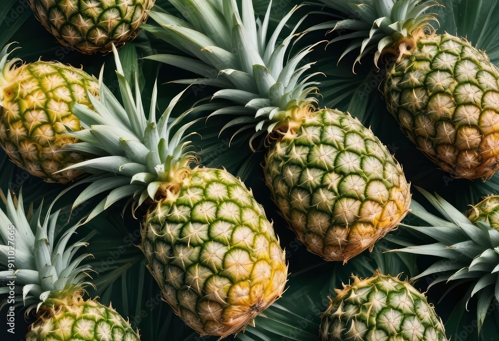 pineapple isolated on white background, full depth of field, ai pineapple isolated on white background, full depth of field, ai