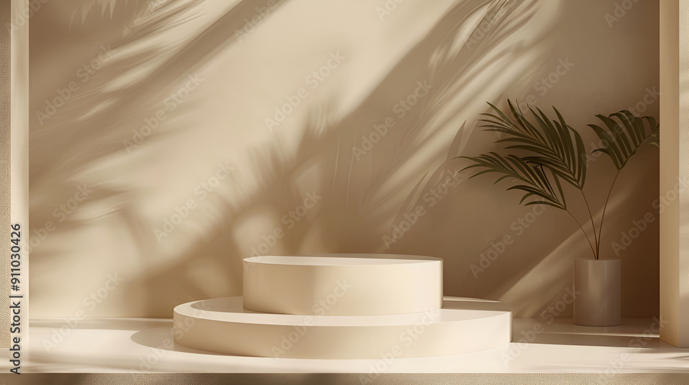 Empty podium on beige wall background, Two golden podiums, sunlight background, 3d rendering of abstract geometric forms, Brown podium for product presentation
Empty podium on beige wall background, Two golden podiums, sunlight background, 3d rendering of abstract geometric forms, Brown podium for product presentation