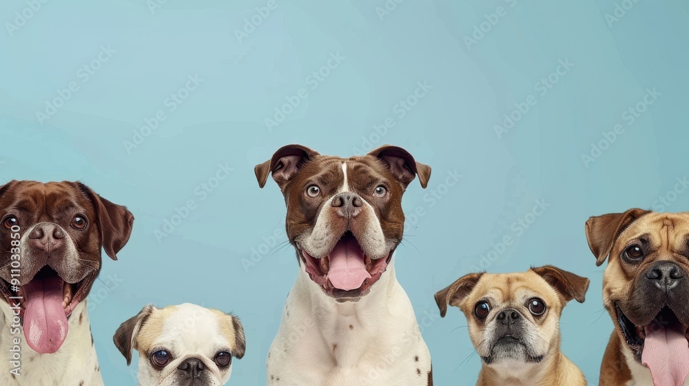 The group of smiling dogs The group of smiling dogs
