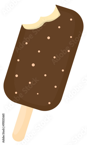 Chocolate Ice Cream Stick with Sprinkles