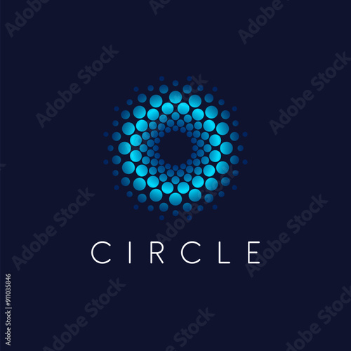 Vector logo design template. Circle abstract icon.
