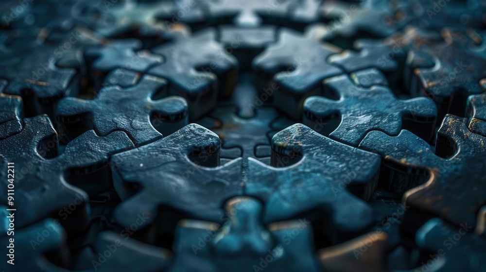 An image reflecting the concept of teamwork and unity, the puzzle pieces are an abstract representation of unity. An image reflecting the concept of teamwork and unity, the puzzle pieces are an abstract representation of unity.