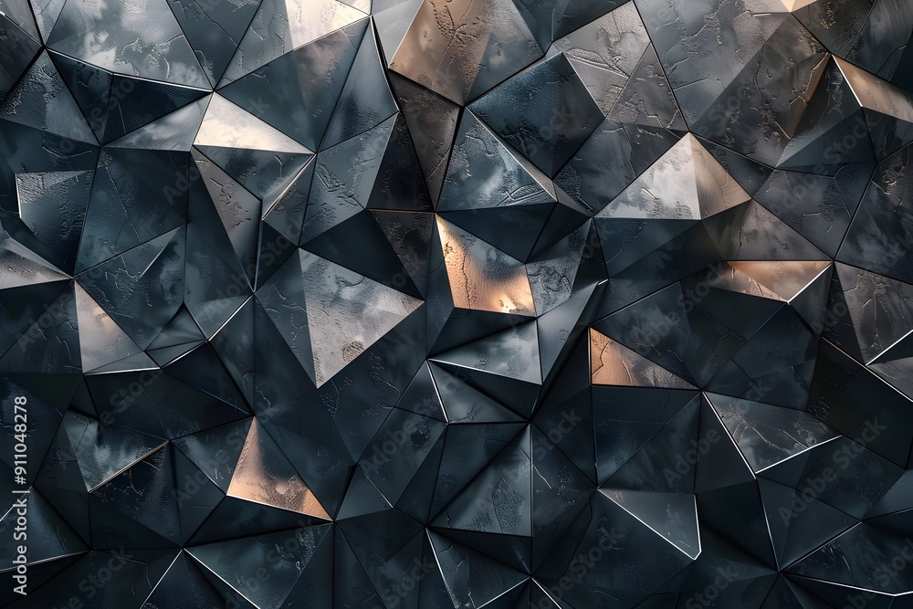 A high-resolution, photorealistic image of an architectural wall made from dark grey triangular shapes with some light coming through them. The texture is intricate and detailed, resembling the surfac A high-resolution, photorealistic image of an architectural wall made from dark grey triangular shapes with some light coming through them. The texture is intricate and detailed, resembling the surfac