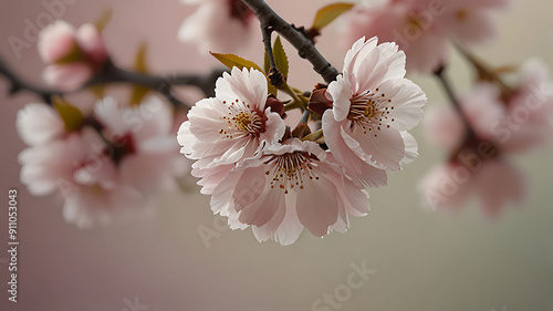  cherry blossom branches in full bloom 