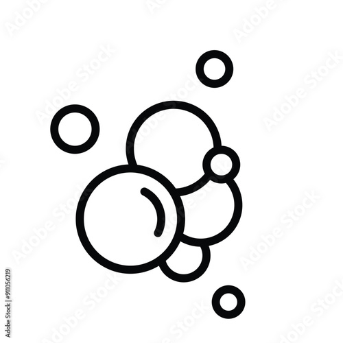 Soap bubble icon line vector design in trendy style