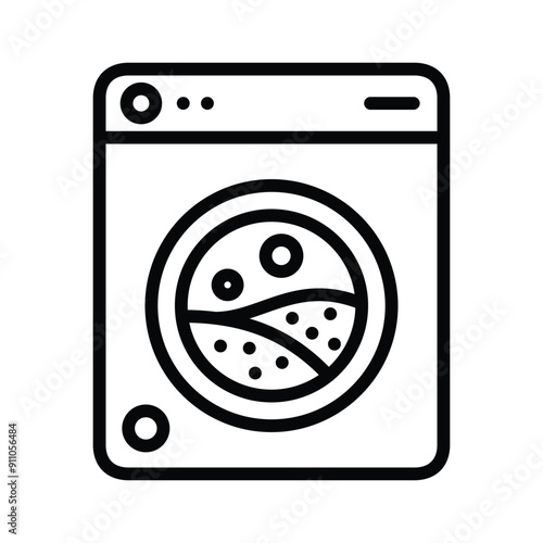 washing machine icon line  vector design in trendy style