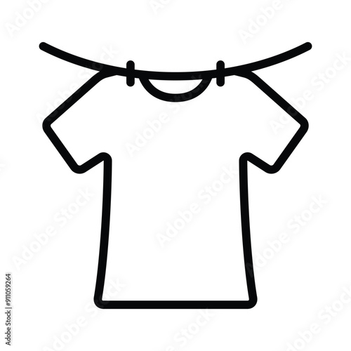 drying clothes line icon vector design in trendy style