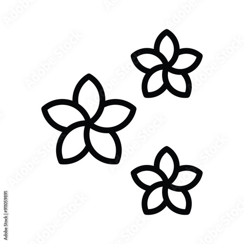 Floral fragrance line icon vector design in trendy style